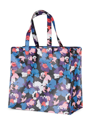 Shopping bag with zip, Key Largo Flower AOP, Packshot image number 0
