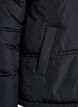 Short puffer jacket with a hood and two-way zipper, Black, Packshot image number 3