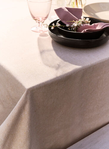 Cotton tablecloth, Beige, Image image number 1