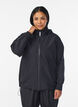 Rain jacket with reflective details, Black, Model image number 0
