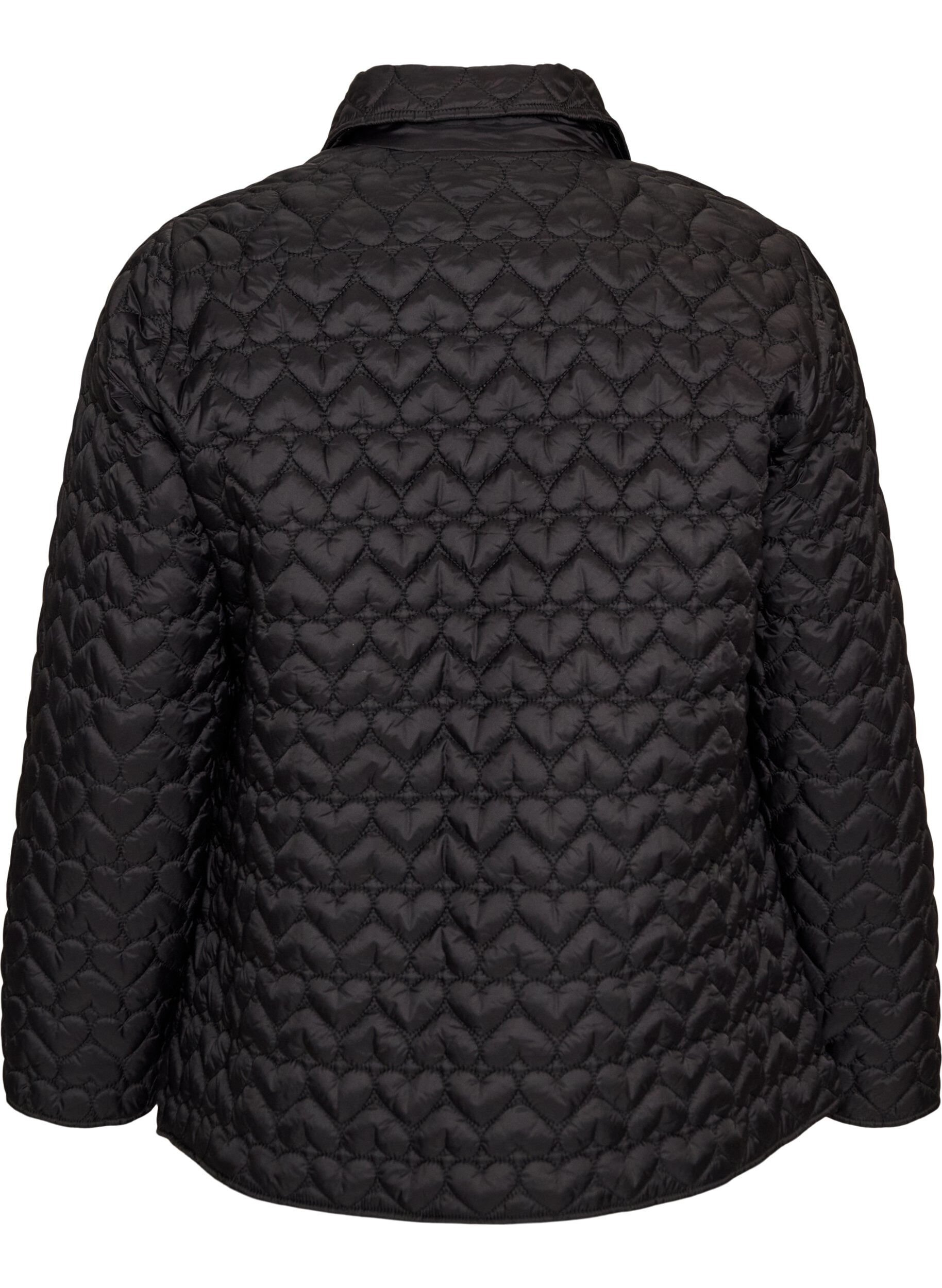 ZizzifashionLightly padded jacket with decorative quilting, Black, Packshot image number 1