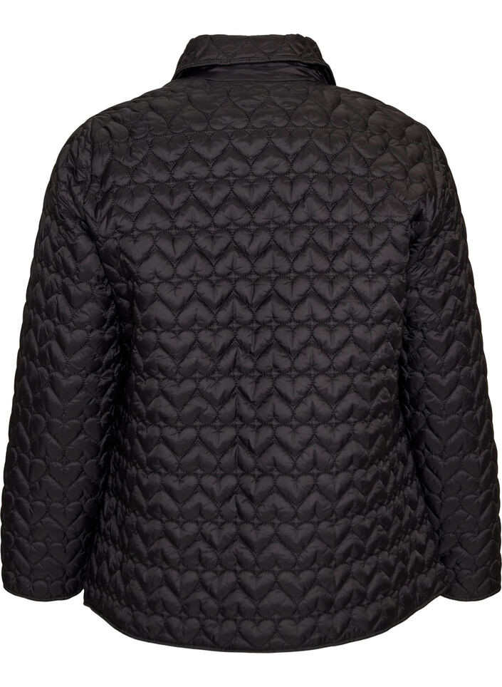 Lightly padded jacket with decorative quilting, Black, Packshot image number 1