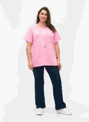 FLASH - T-shirt with motif, Begonia Pink, Model image number 2