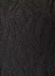 Midi dress with a wavy texture and long sleeves, Black, Packshot image number 2