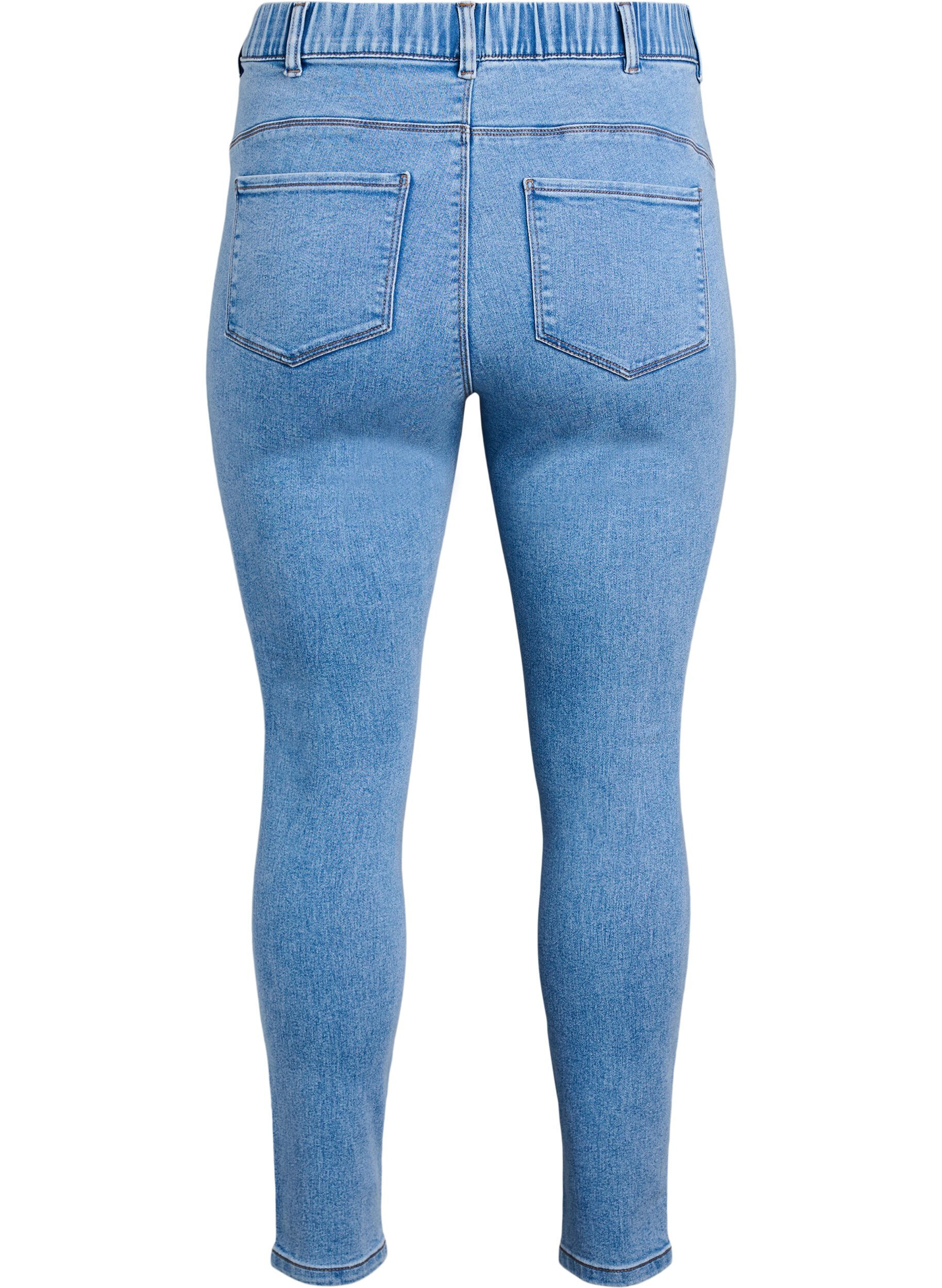 ZizzifashionHigh-waisted jeggings, Light Blue, Packshot image number 1