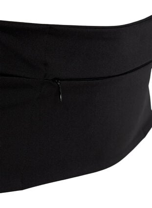 Running belt with zipped pockets, Black, Packshot image number 3