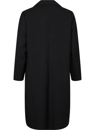 Long coat with button closure, Black, Packshot image number 1