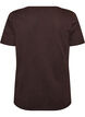 Cotton T-shirt with cat print and round neck, Brown, Packshot image number 1