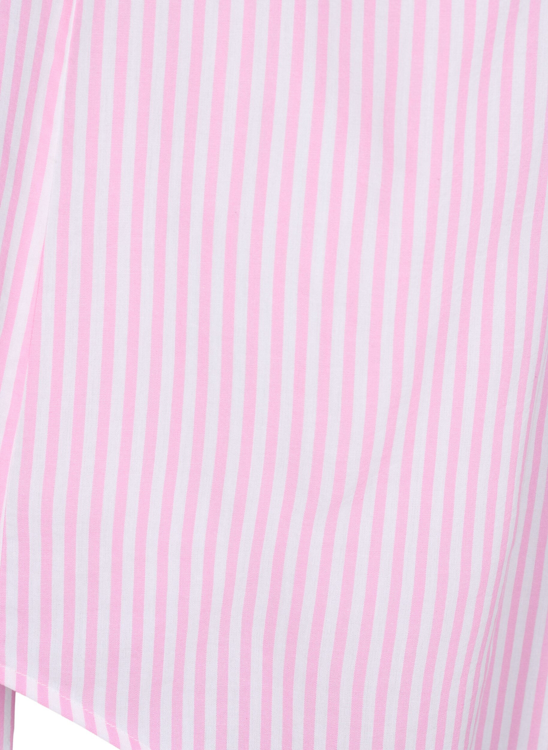 Zizzifashion Long striped shirt with 3/4 sleeves, Pink, Packshot image number 3