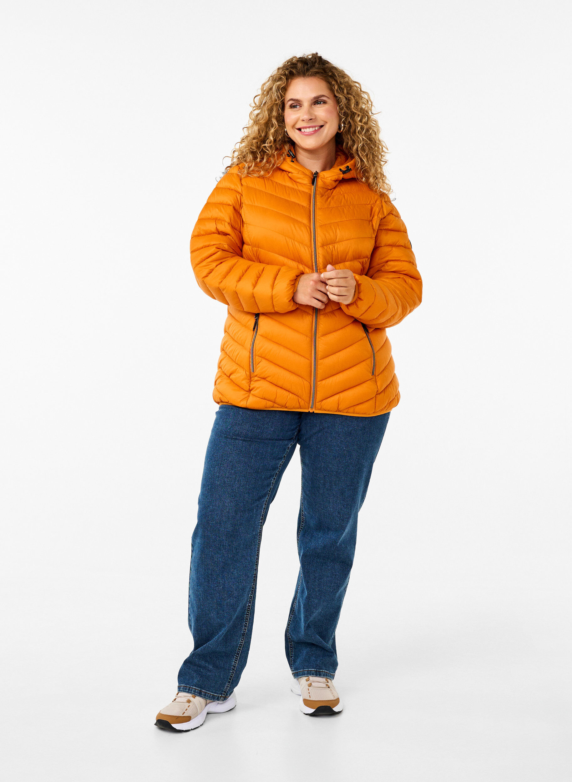ZizzifashionLightweight jacket with hood, Orange, Model image number 1