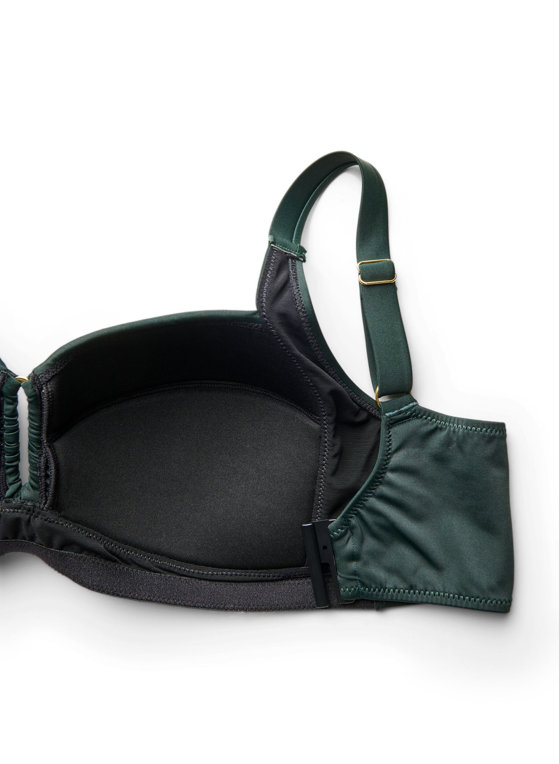 ZizzifashionPadded bikini top with ring detail, Green, Packshot image number 3