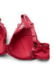 Padded lace bra with underwire, Red, Packshot image number 3