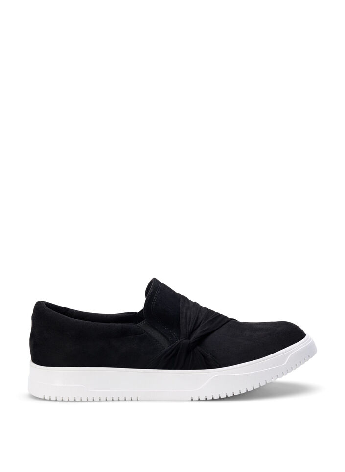 Wide fit - Slip-on with knot detail, Black, Packshot image number 0