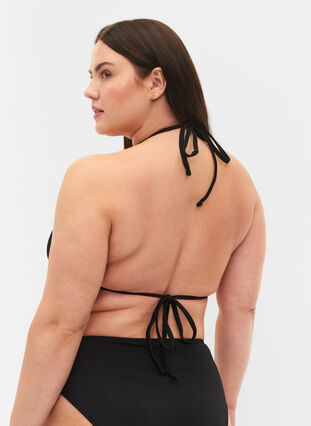 Triangle bikini bra, Black, Model image number 1