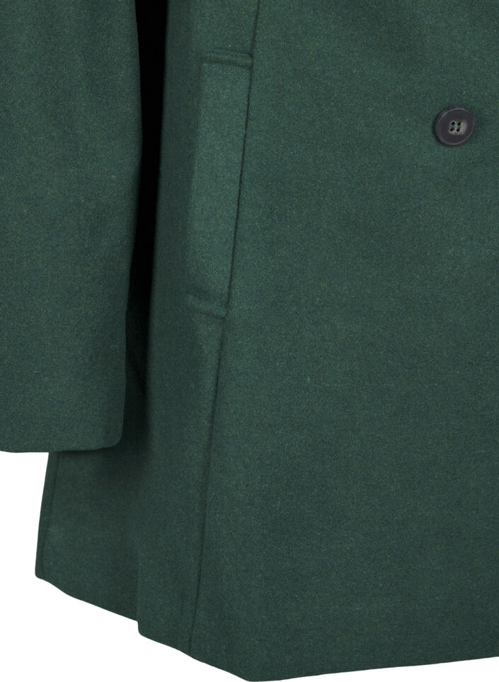 Short A-line coat, Trekking Green Mel., Packshot image number 3