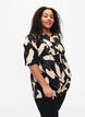 Printed tunic in viscose, Black AOP, Model image number 0