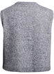 Patterned knitted vest with decorative buttons, Grey, Packshot image number 1