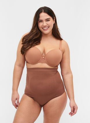 High-waisted shapewear knickers, Clove, Model image number 0
