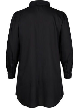Long shirt with beaded details, Black, Packshot image number 1