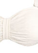 Bandeau bikini top with a textured pattern and removable straps, White, Packshot image number 2