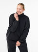 Blouse with turtleneck in modal mix, Black, Model image number 0