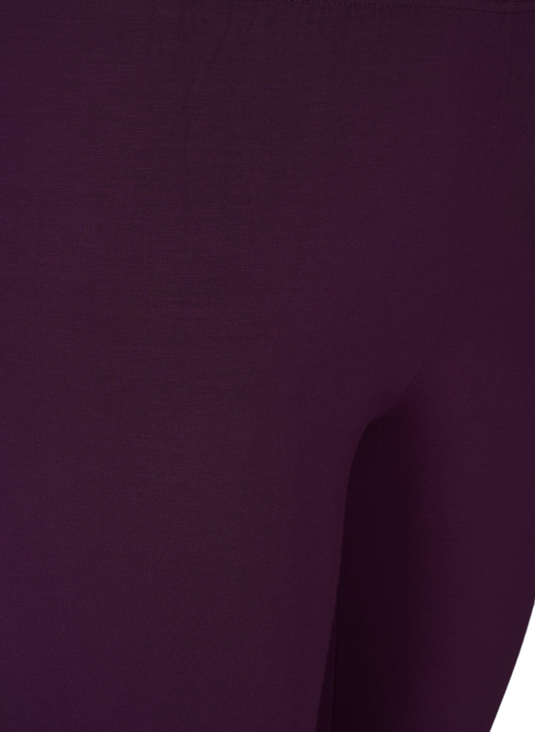 Zizzifashion Basic leggings in viscose, Purple, Packshot image number 2