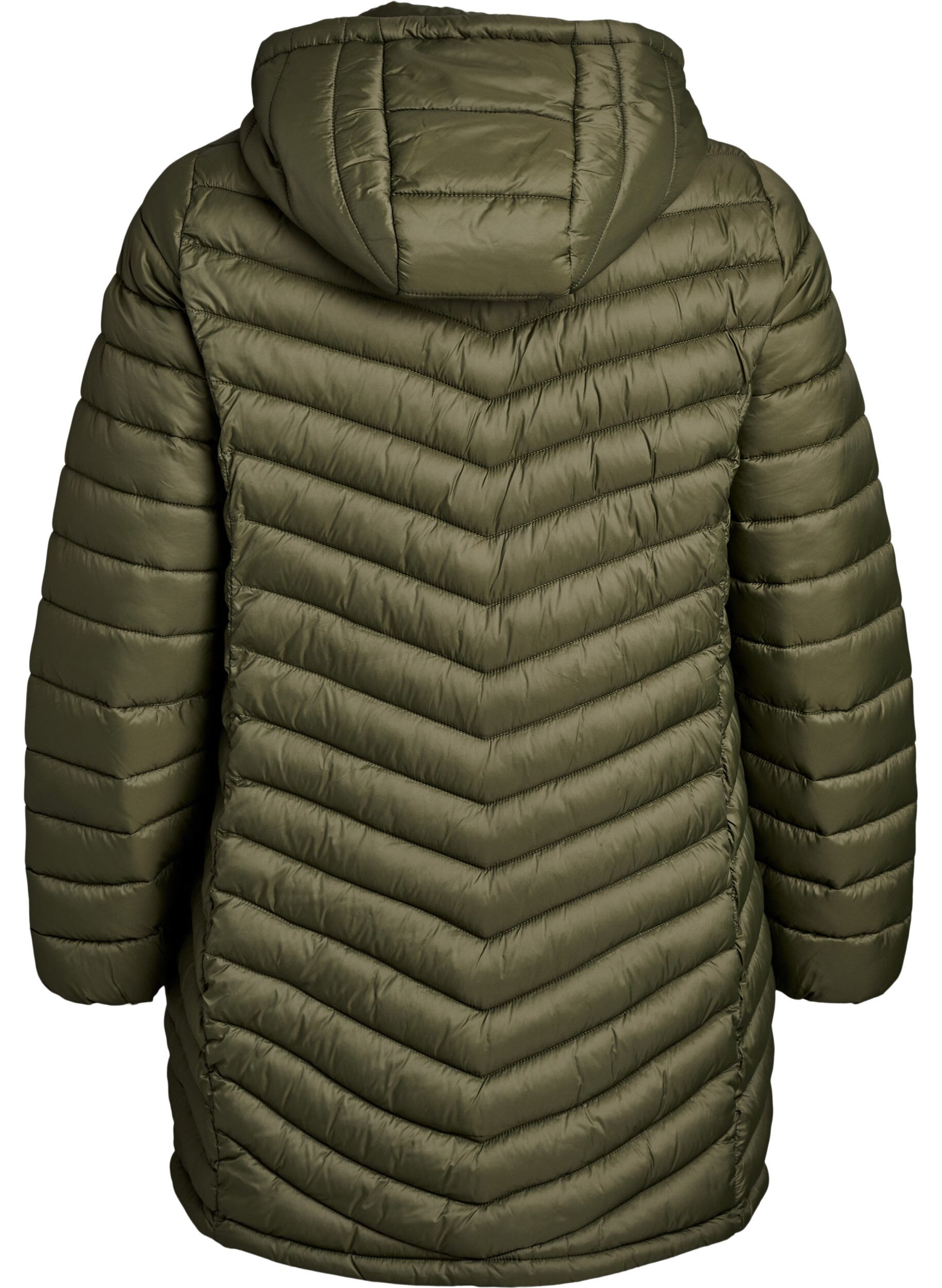 Zizzifashion Lightweight jacket with pockets and a detachable hood, Green, Packshot image number 1