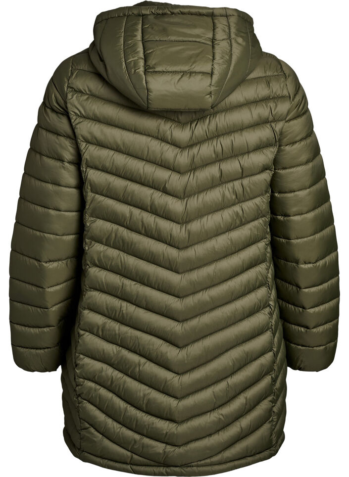 Lightweight jacket with pockets and a detachable hood, Green, Packshot image number 1