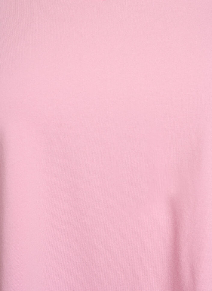 Solid coloured basic t-shirt in cotton, Rose, Packshot image number 2