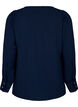 Long-sleeved blouse with texture, Navy Blazer, Packshot image number 1