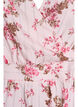 Floral blouse with short sleeves and smocked waist, Pink, Packshot image number 2