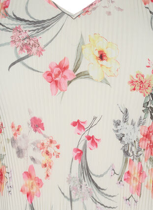 Pleated blouse in flower print, Sugar Swizzle Flower, Packshot image number 2