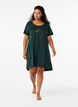 Short-sleeved nightgown in organic cotton, Green, Model image number 1