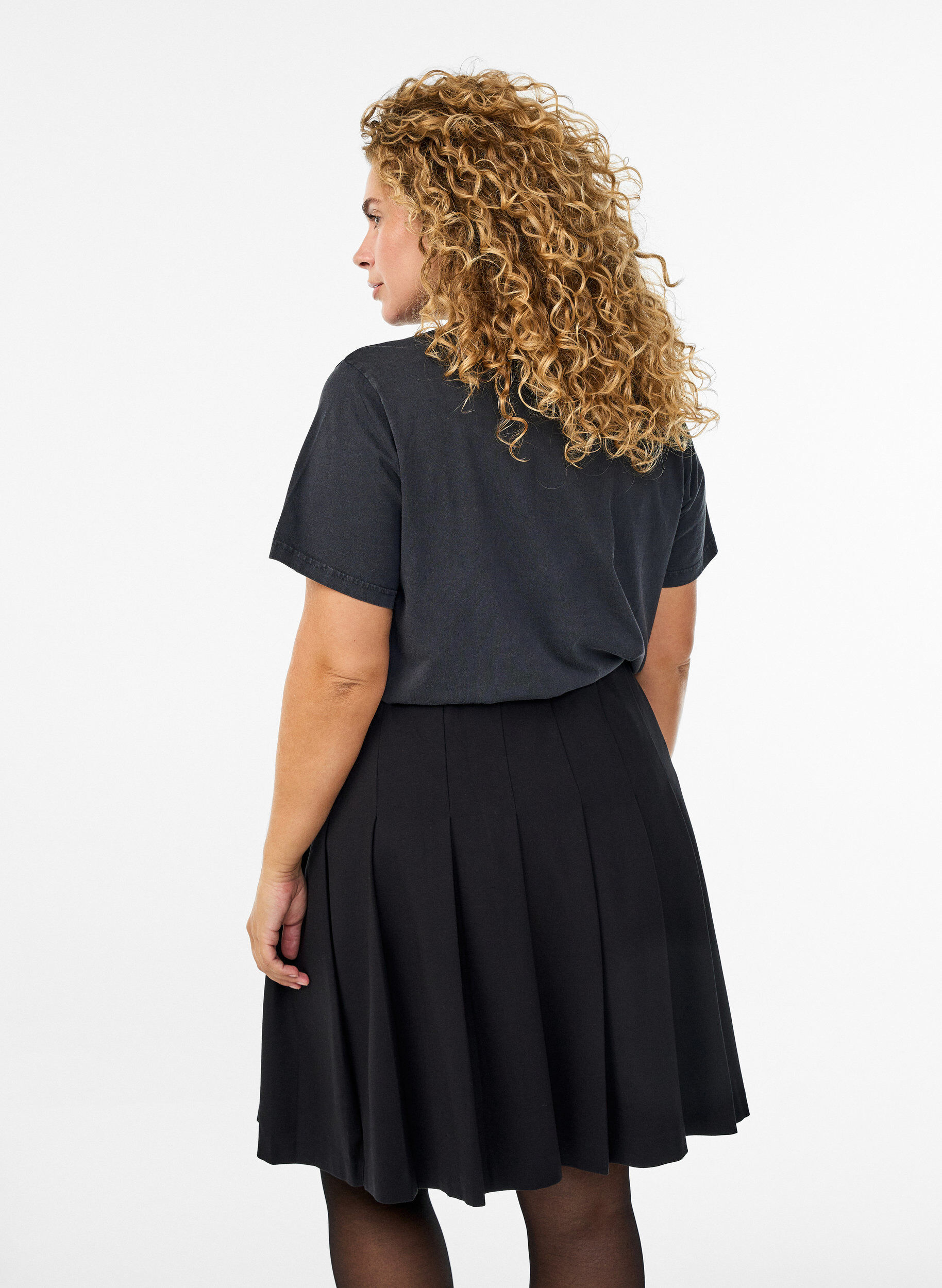 Zizzifashion Organic cotton T-shirt with studs, Grey, Model image number 2