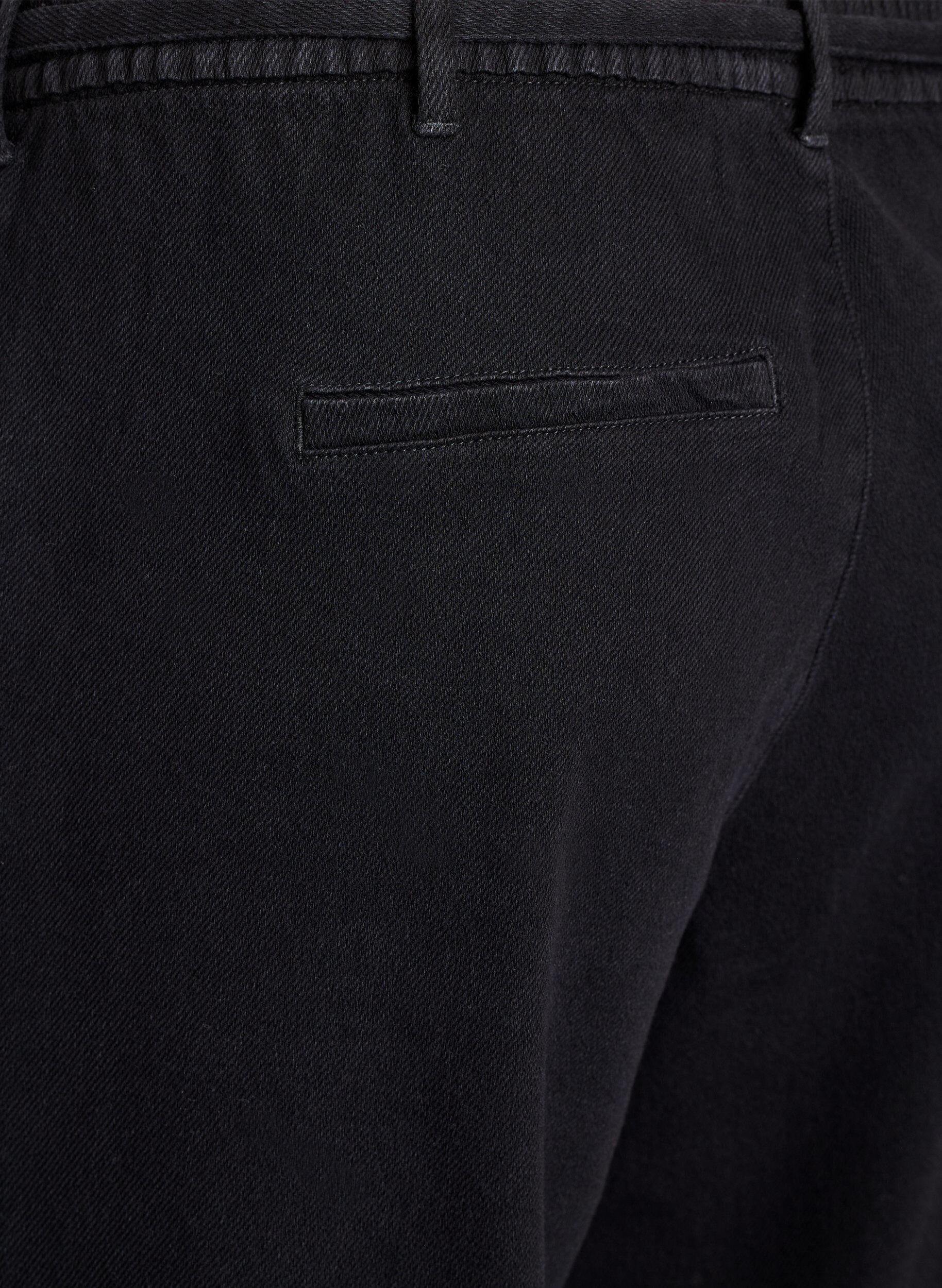 Zizzifashion Loose-fit jeans with an elasticated waistband and a drawstring, Black, Packshot image number 3