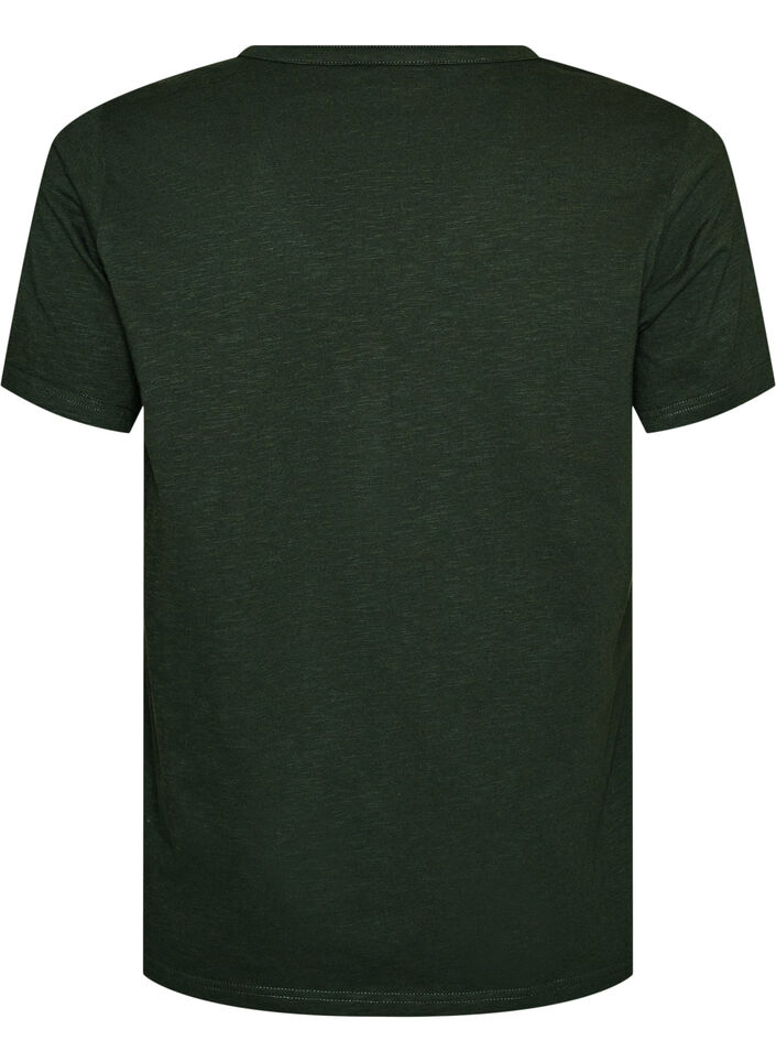 T-shirt with button detail, Green, Packshot image number 1