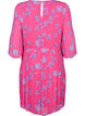 Printed pleated dress with tie string, Beetroot Purple AOP, Packshot image number 1