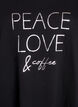 Short-sleeved nightgown in organic cotton, Black, Packshot image number 2
