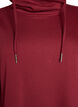 Short sweatshirt dress with high collar and pockets, Red, Packshot image number 3