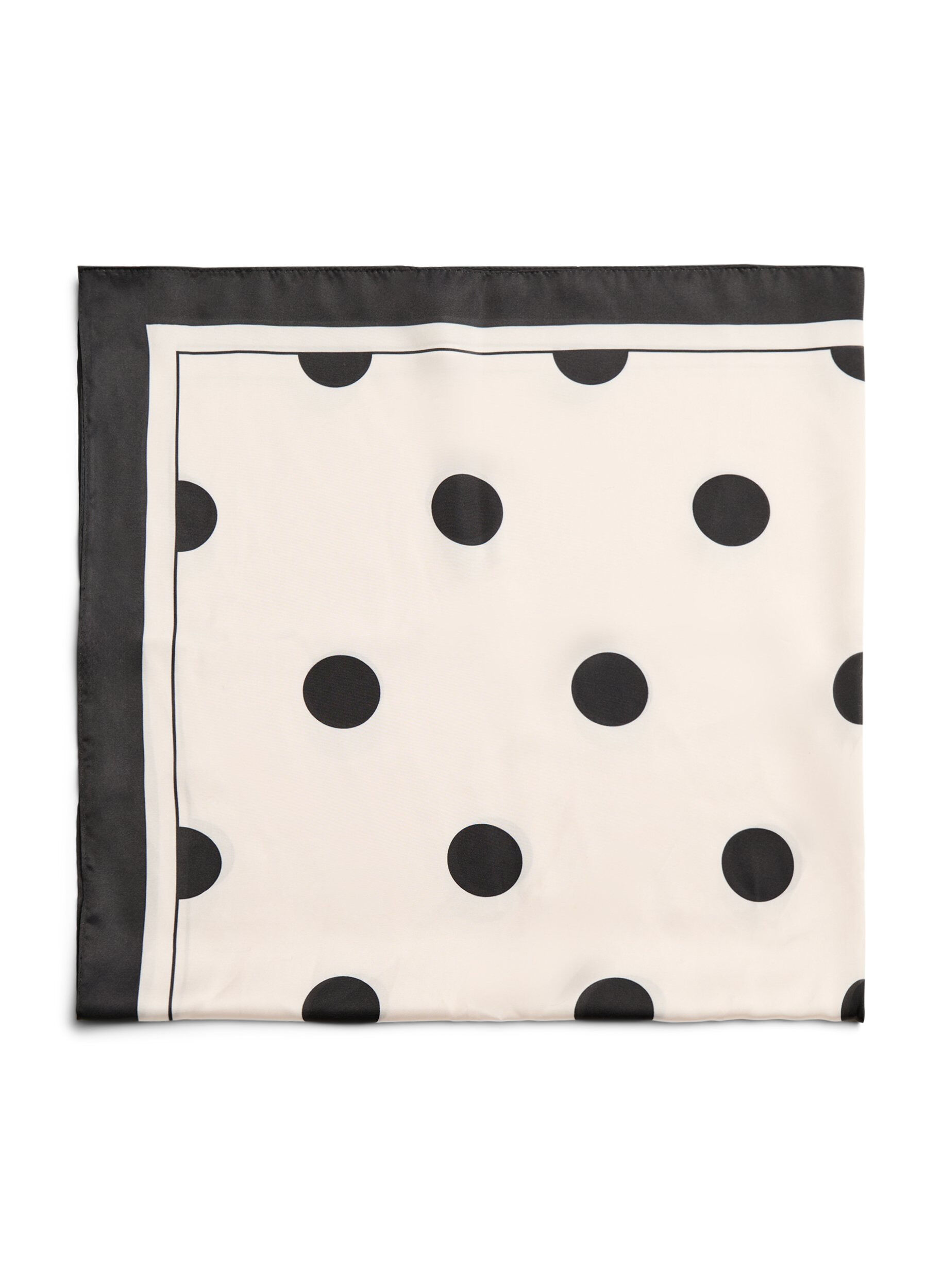 Zizzifashion Square scarf in a satin-look with a patterned design, Beige, Packshot image number 2