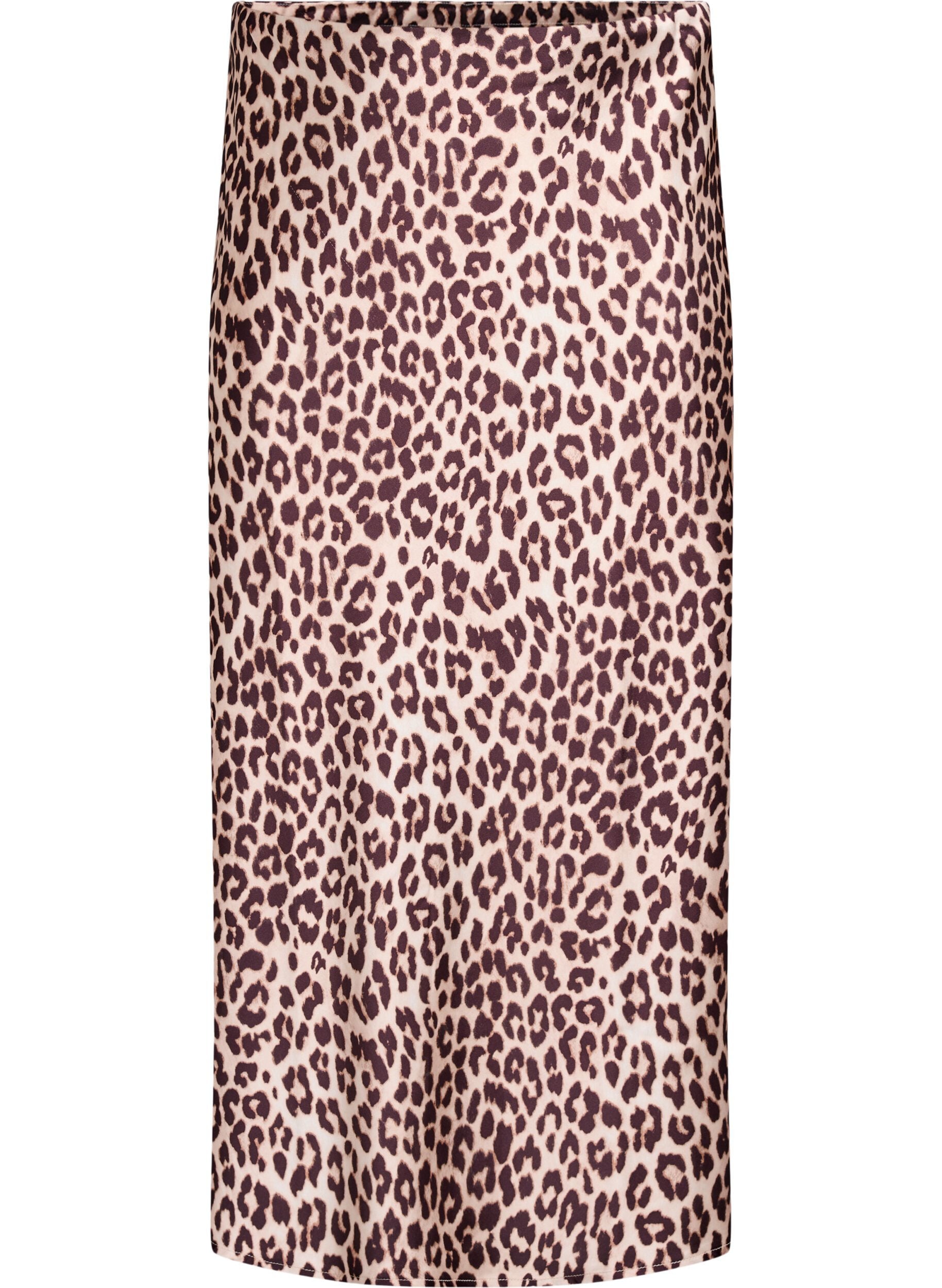 ZizzifashionSatin midi skirt, Brown, Packshot image number 0
