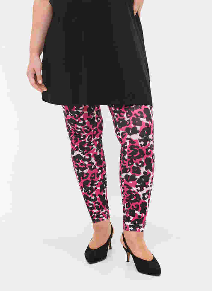 Printed leggings, Pink Leo, Model image number 2