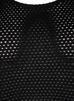Knit top with 3/4 sleeves, Black, Packshot image number 2