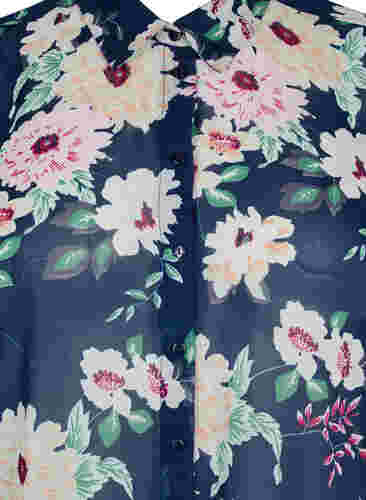 FLASH - Long sleeve shirt with floral print, Navy Flower, Packshot image number 2