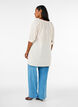 Cotton tunic with V-neck, Vanilla, Model image number 2