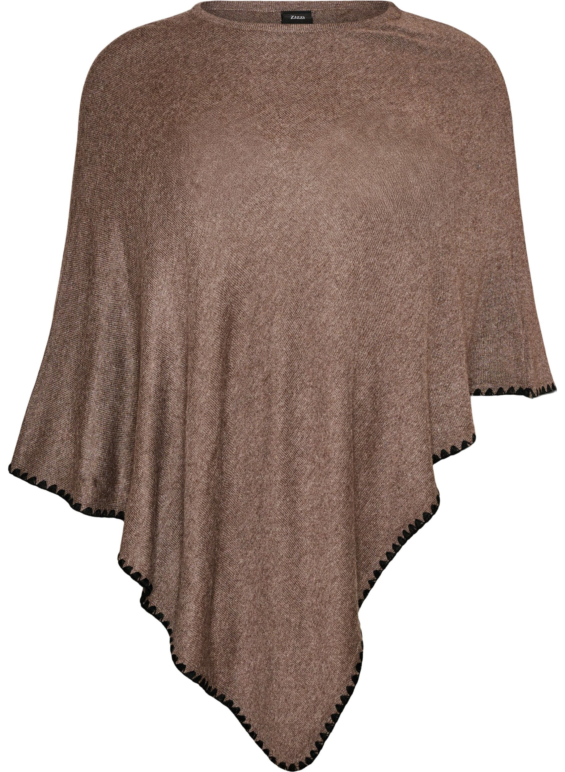 Fine-knit poncho
