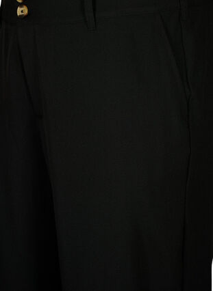 High-waisted pants with fold-up, Black, Packshot image number 2
