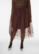 Midi tulle skirt with hearts, Brown, Model image number 0