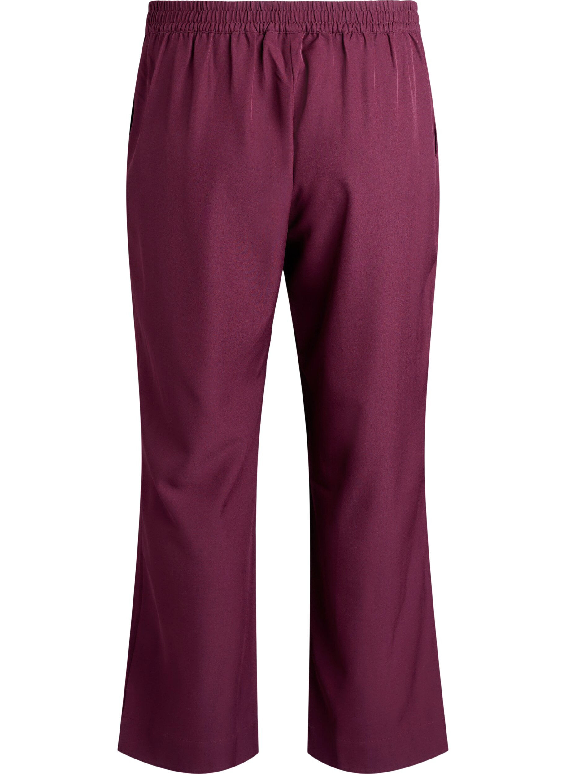 Zizzifashion FLASH - Loose trousers with pockets, Dark Bordeaux, Packshot image number 1