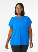 Solid-coloured training T-shirt, Blue, Model image number 0